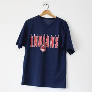 Vintage Cleveland Indians David Justice Baseball Jersey T Shirt Medium